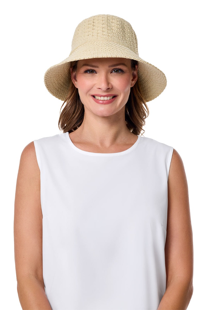 Coolibar - UV Marina zonnehoed voor dames - Natural