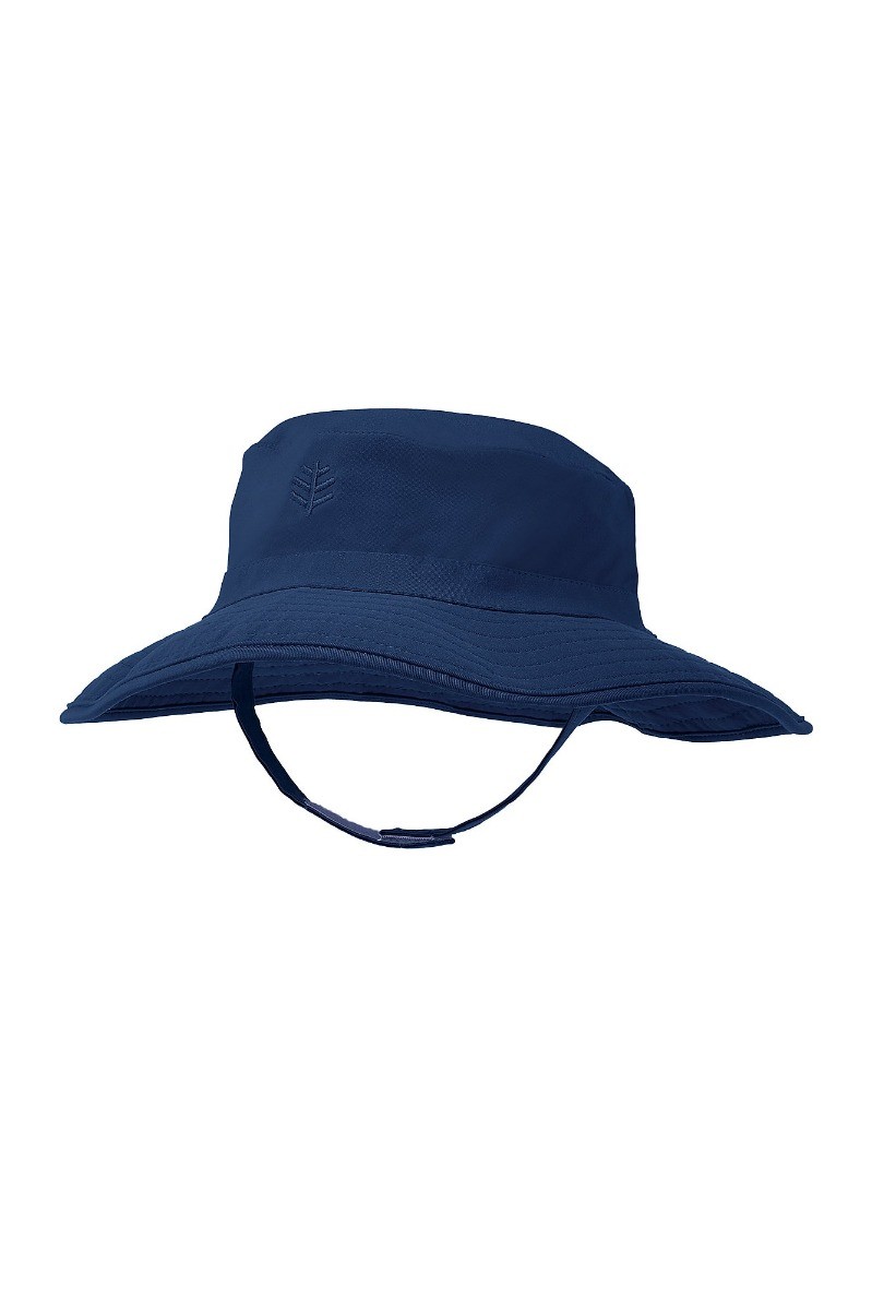 Coolibar - UV-bucket hat voor baby's - Navy blauw