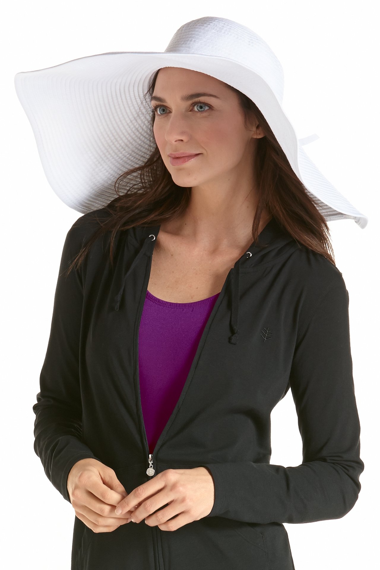 Coolibar - UV XL flaphoed voor dames - Wit