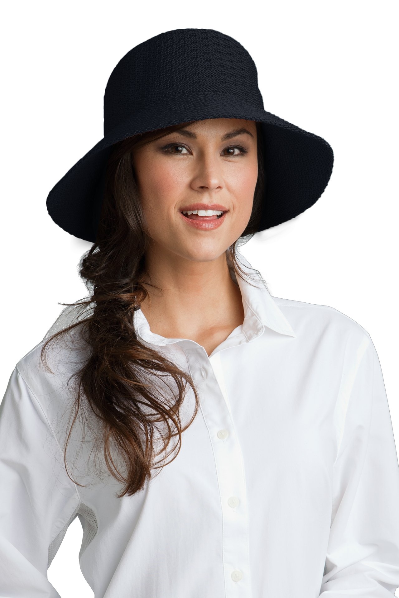 Coolibar - UV Marina zonnehoed voor dames - Zwart