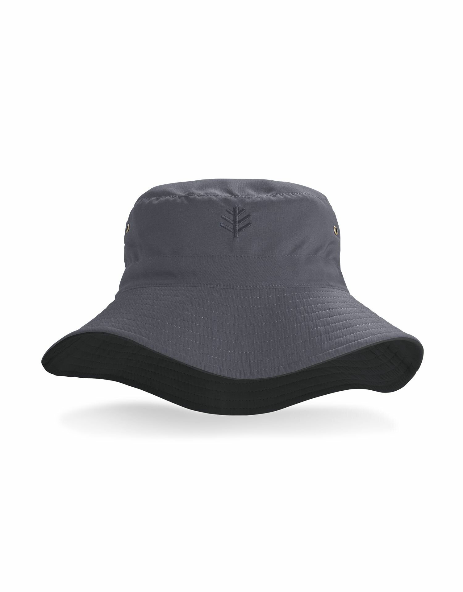 Coolibar - Omkeerbare UV Bucket Hoed voor volwassenen - Landon - Carbon/Zwart