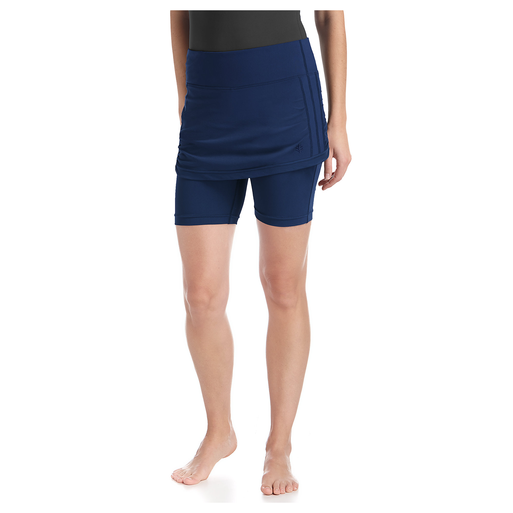 Coolibar - UV-zwemshort voor dames met rokje - Navy blauw