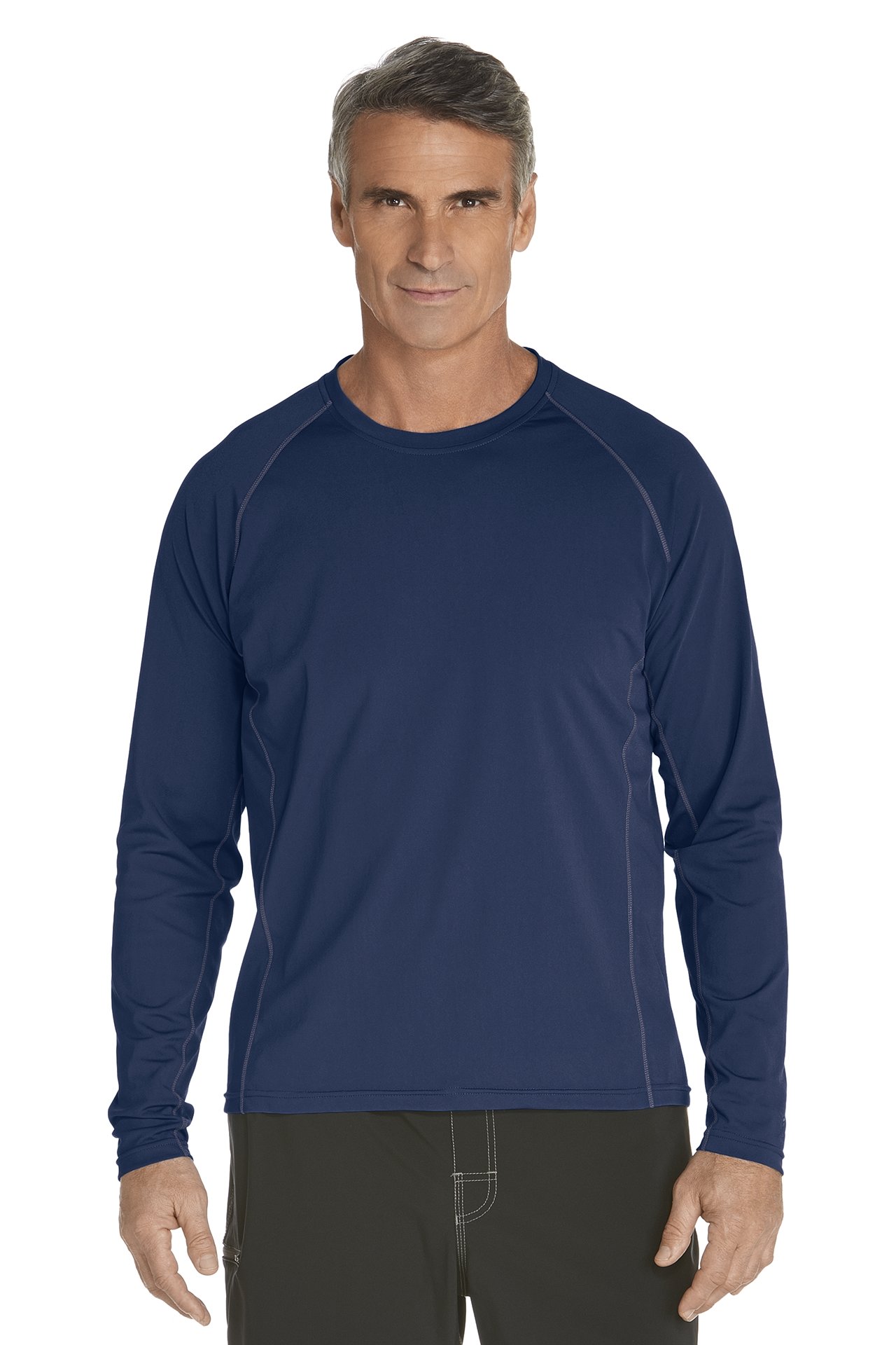 Coolibar - UV zwemshirt lange mouwen heren - donkerblauw