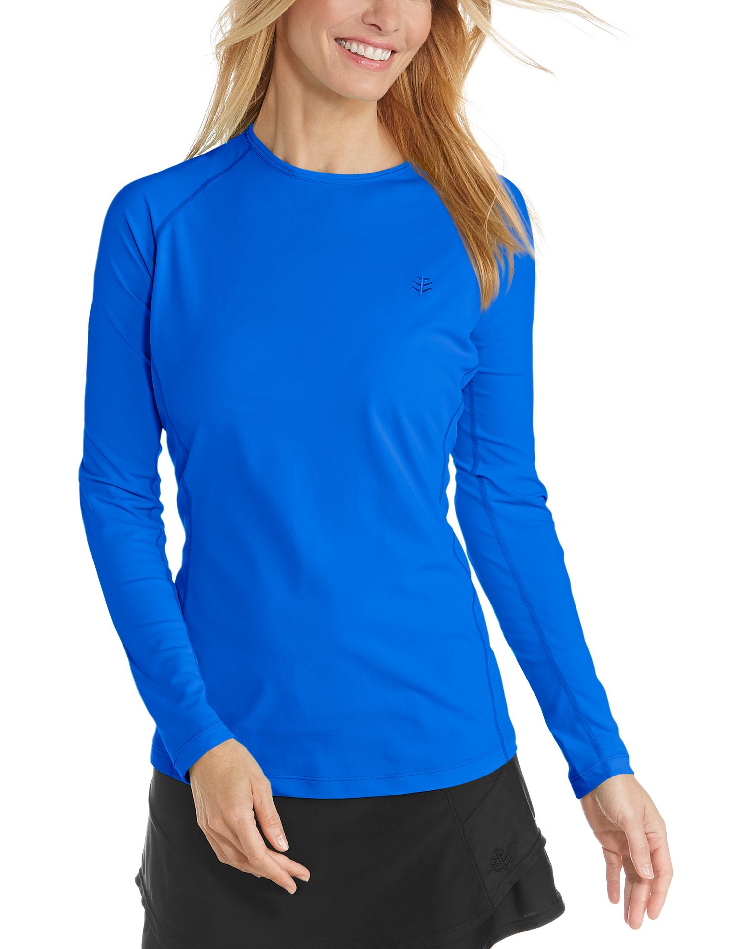 Coolibar - UV Zwemshirt voor dames - Longsleeve - Hightide - Baja Blauw