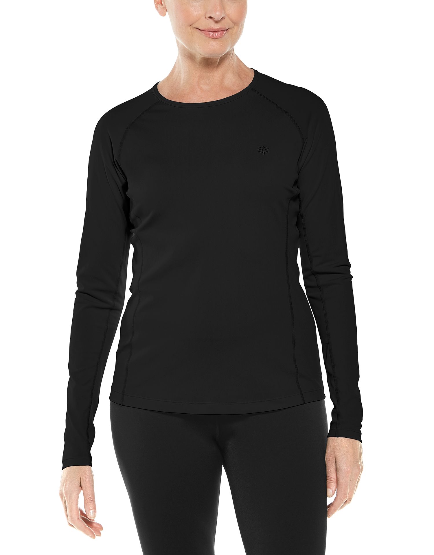 Coolibar - UV Zwemshirt voor dames - Longsleeve - Hightide - Zwart