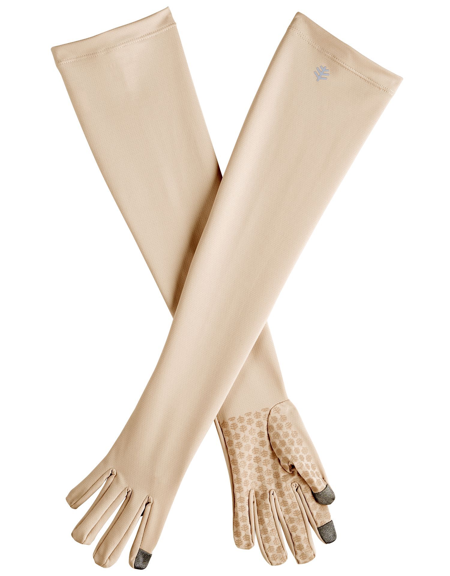 Coolibar - UV-handschoenen van gemiddelde lengte voor volwassenen - Bona - Beige