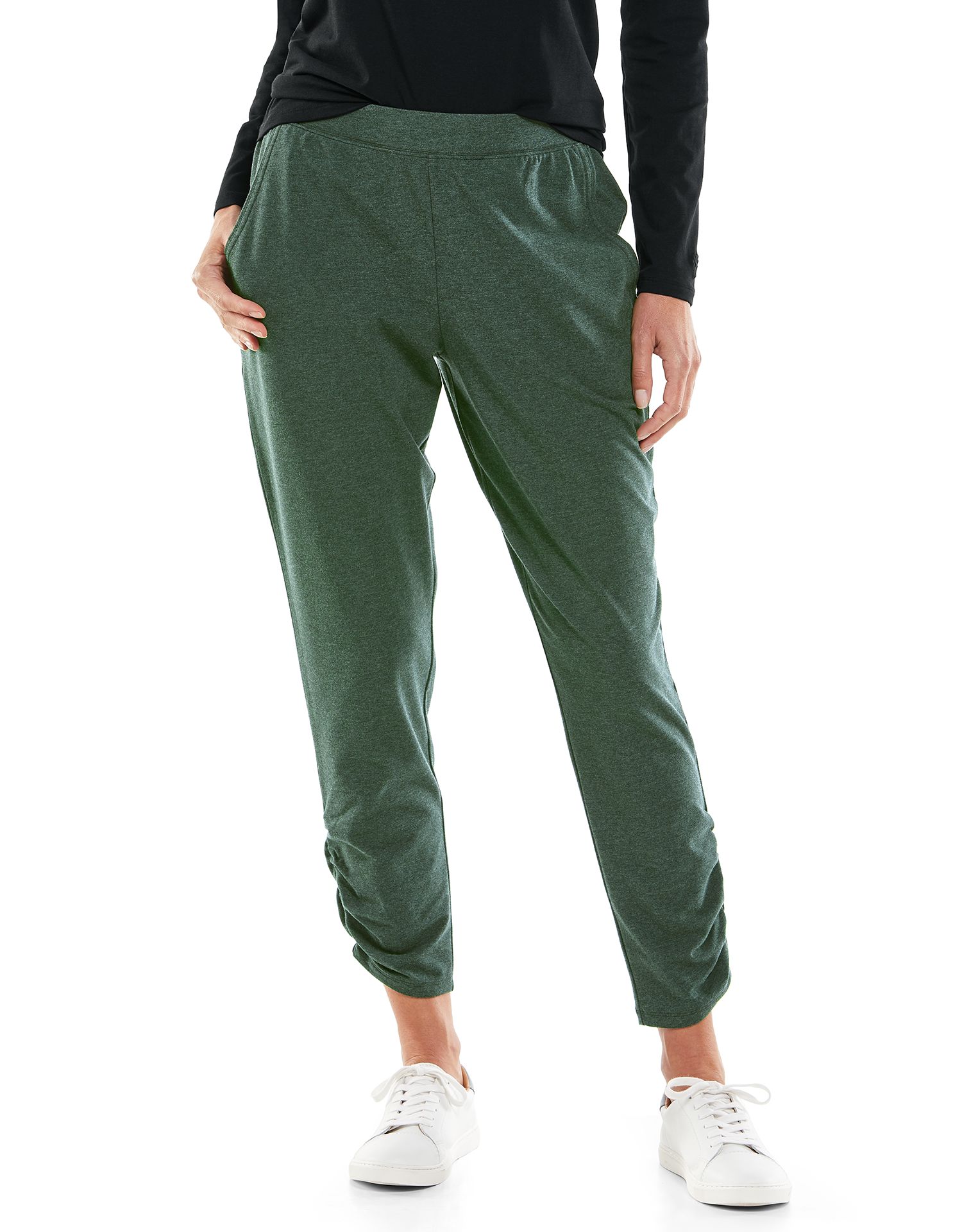 Coolibar - Casual UV-broek voor dames - Café Ruche - Olijfgroen