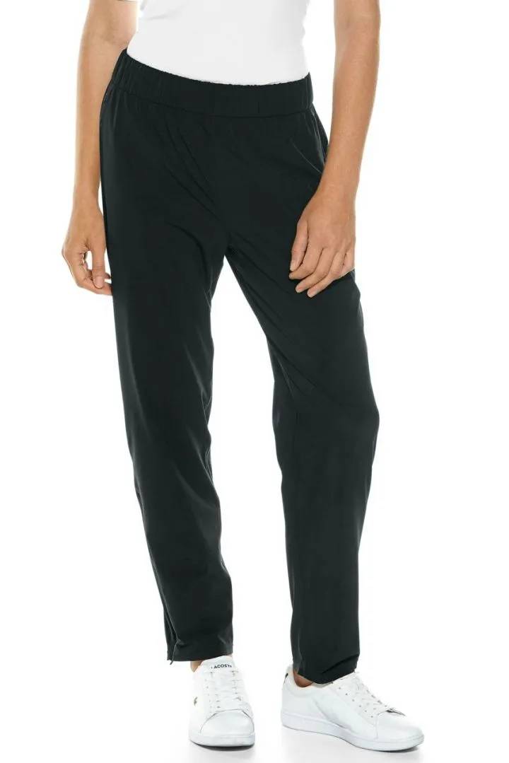Coolibar - UV-sportbroek voor dames - Sprinter - Effen - Zwart 