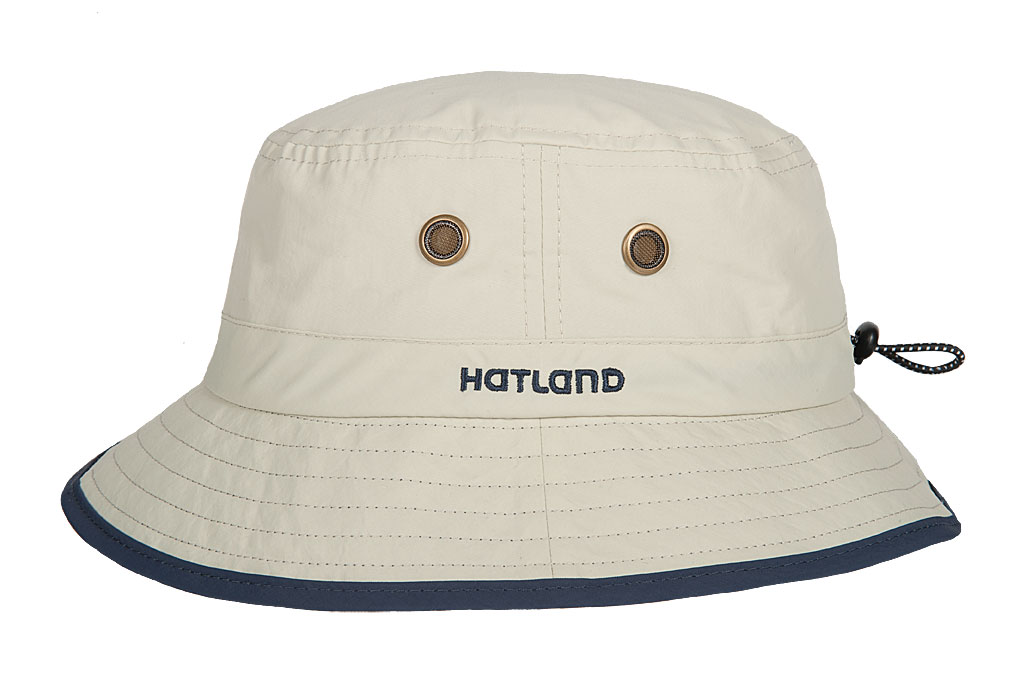 Hatland - UV Bucket hoed voor heren - Sal - anti-muggen - Beige