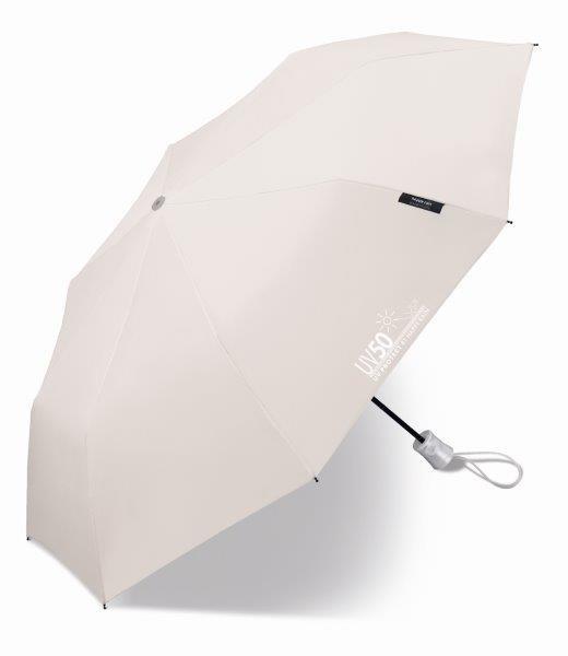 Happy Rain - Mini paraplu met UV bescherming - Automatisch - Grijs