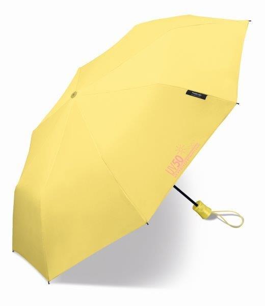 Happy Rain - Mini paraplu met UV bescherming - Automatisch - Geel