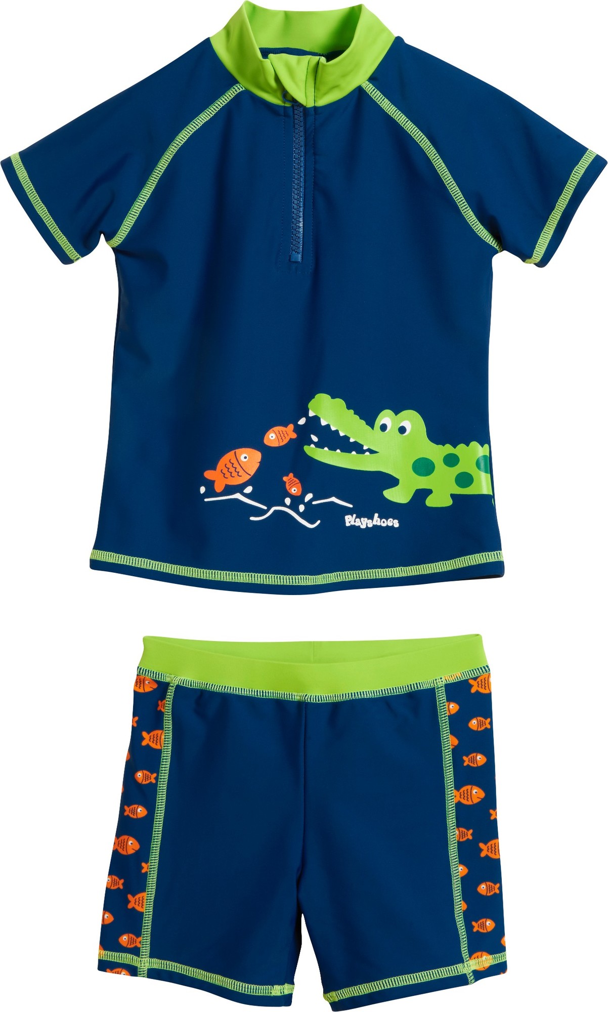 Playshoes - UV-zwemset 2-delig voor jongens - Krokodil - Blauw