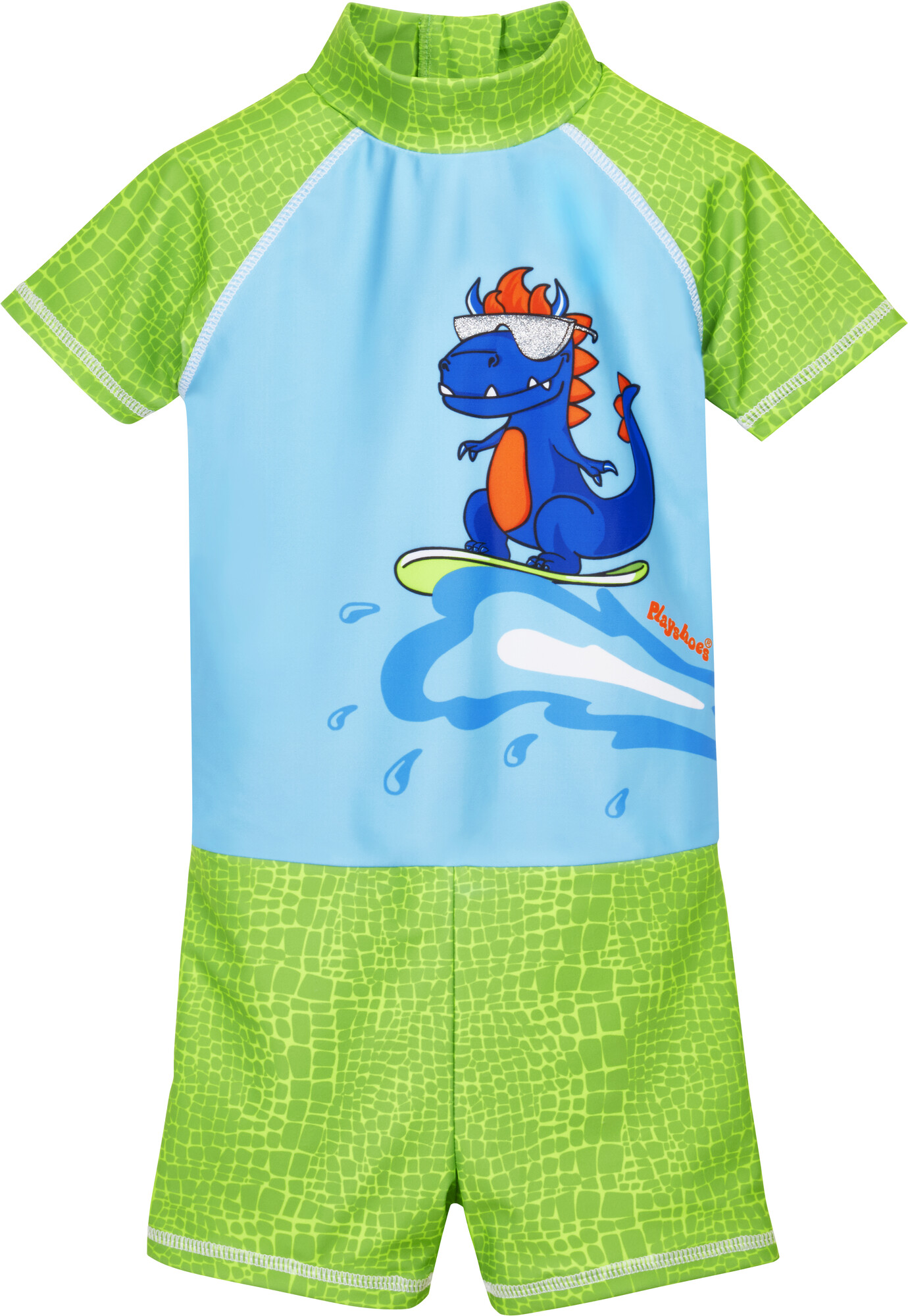 Playshoes - UV-zwempak voor jongens - Dino - Lichtblauw/Groen