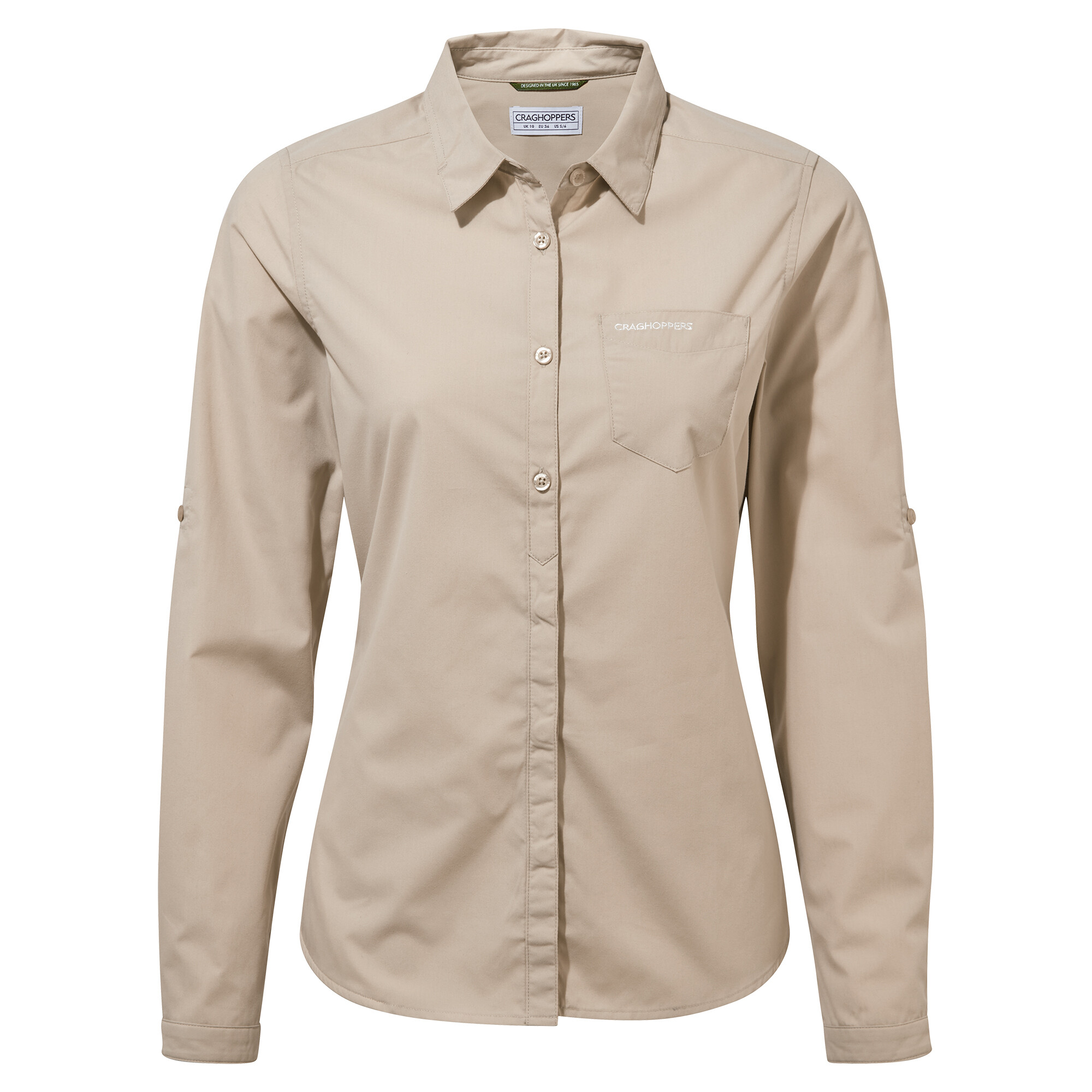 Craghoppers - Blouse voor vrouwen - Lange mouwen - Kiwi - Woestijnzand