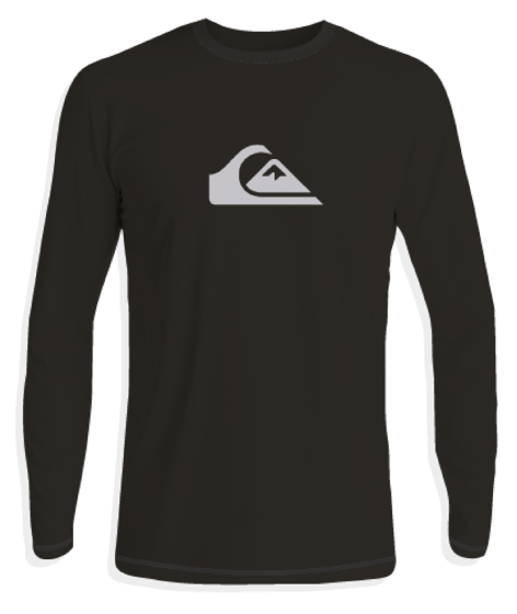 Quiksilver - UV-Zwemshirt met lange mouwen voor mannen - Solid - Zwart