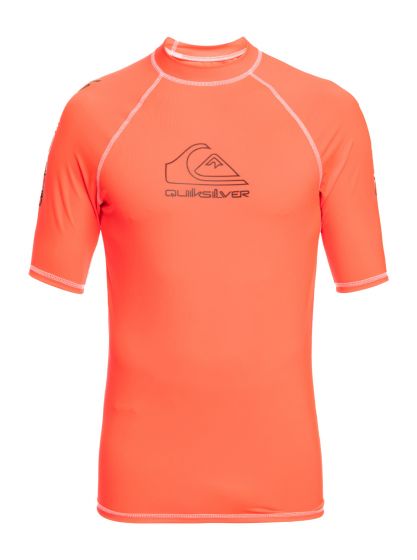 Quiksilver - UV-Zwemshirt met korte mouwen voor mannen - On tour  - Koraal