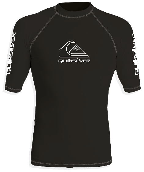 Quiksilver - UV-Zwemshirt met korte mouwen voor mannen - On tour  - Zwart