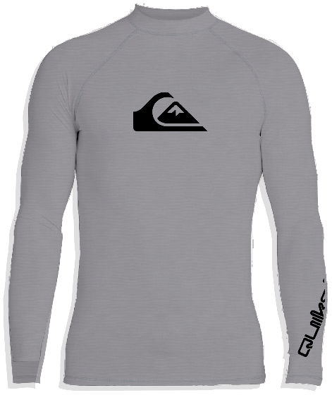 Quiksilver - UV-Zwemshirt met lange mouwen voor mannen - All time - Grijs