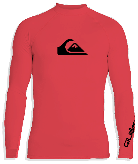 Quiksilver - UV-Zwemshirt met lange mouwen voor mannen - All time - Koraal