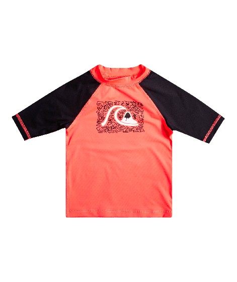 Quiksilver - UV-Zwemshirt met korte mouwen voor jongens- Next gen - Koraal