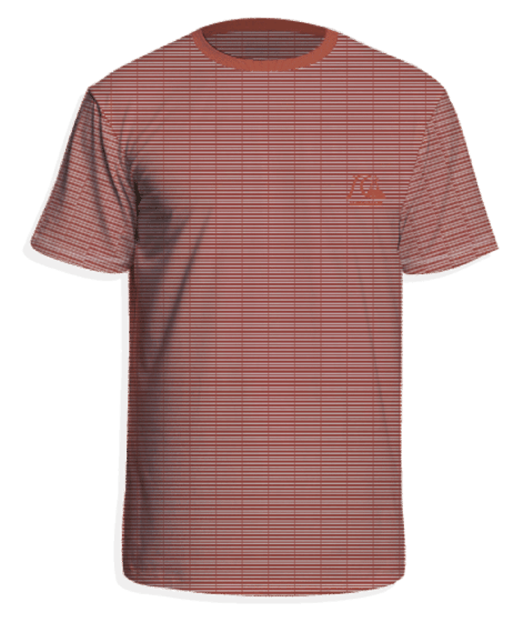 Quiksilver - UV-Zwemshirt met korte mouwen voor mannen - Gestreept - Rood