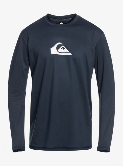 Quiksilver - UV Surf T-shirt voor mannen - Solid Streak Lange mouw - UPF50 - Navy Blazer - Blauw