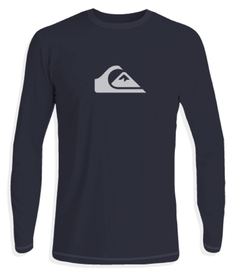 Quiksilver - UV-Zwemshirt met lange mouwen voor jongens - Solid - Donkerblauw