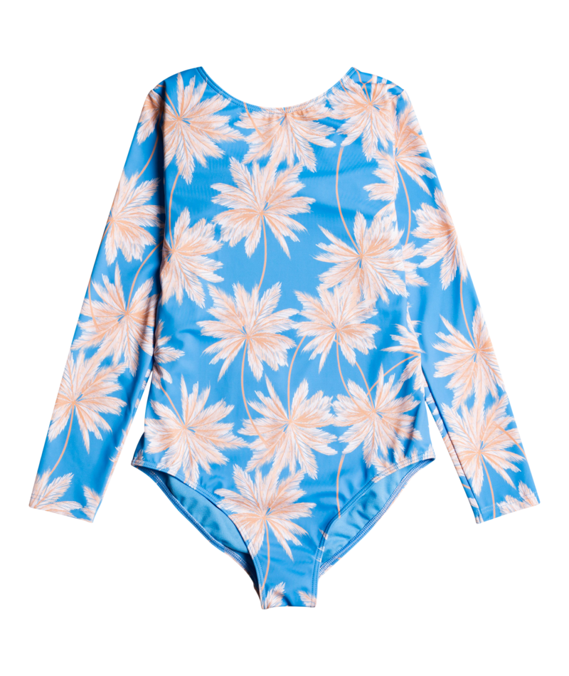 Roxy - Zwempak voor meisjes - Ocean Treasure - Lange mouw - Azure Blue Palm Island