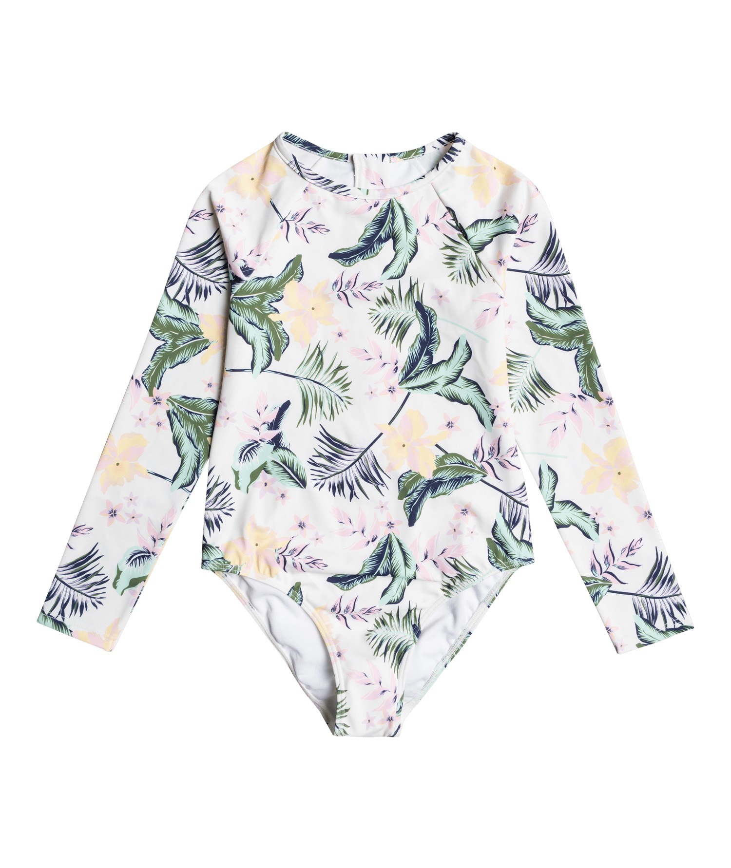 Roxy - UV Badpak voor tienermeisjes - Longsleeve - Lovely Senorita - Helder Wit