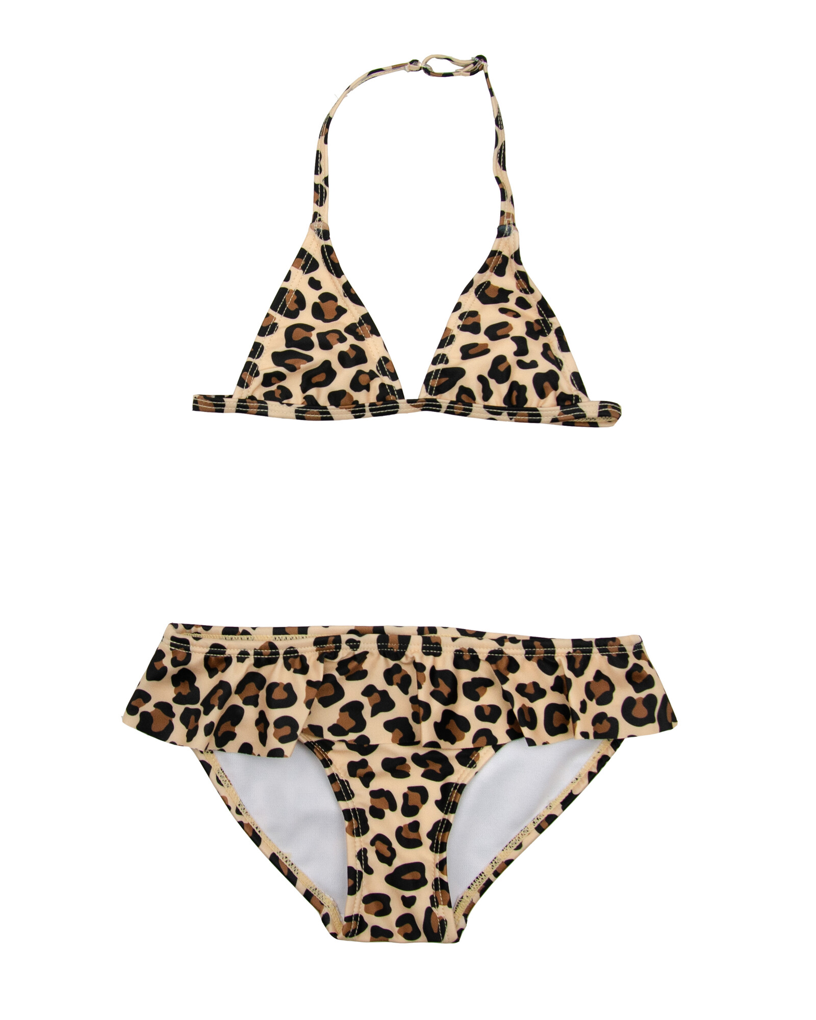 JUJA - UV-Bikini voor meisjes - Luipaardprint - Ruches - Bruin