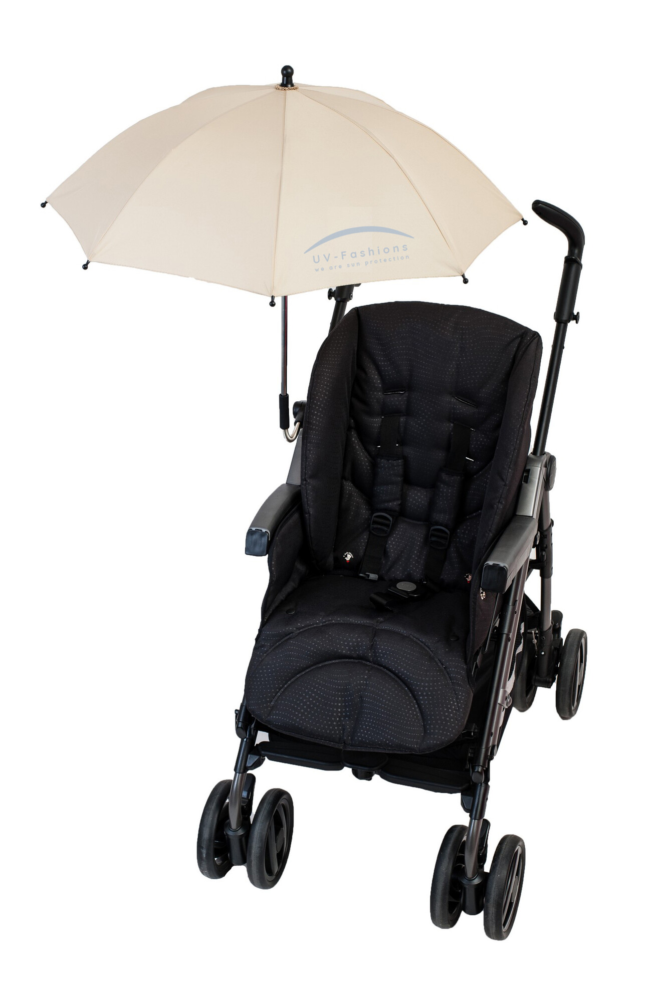 UV-Fashions - Universele UV-parasol voor kinderwagens - Beige