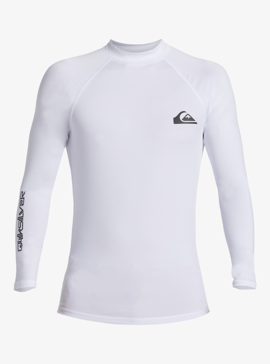 Quiksilver - UV-surf T-shirt voor heren - Everyday - Lange mouw - UPF50+ - Wit