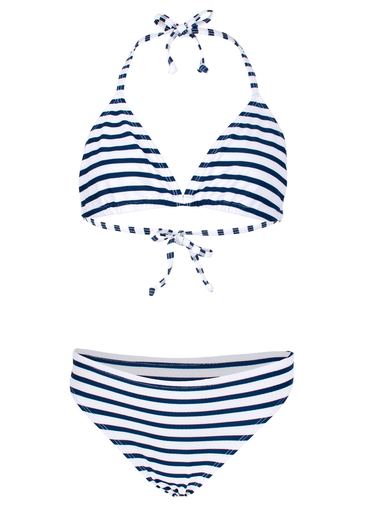 JUJA - Bikini voor meisjes - Stripy - Wit/Blauw