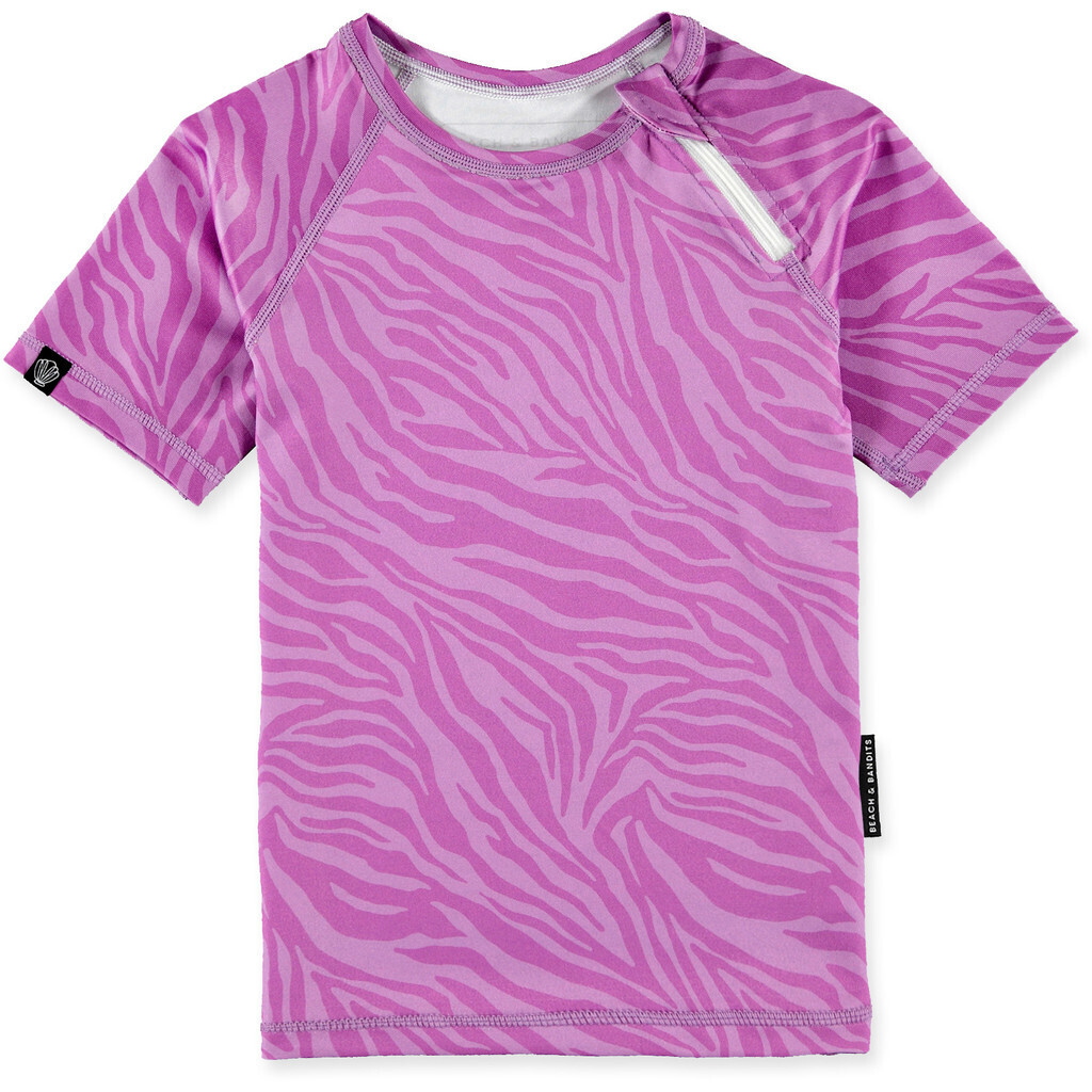 Beach & Bandits - UV-zwemshirt voor kinderen - UPF50+ - Korte mouw - Purple Shade - Paars