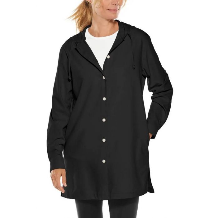 Coolibar - UV-strandvest voor dames - Iztapa - Effen - Zwart
