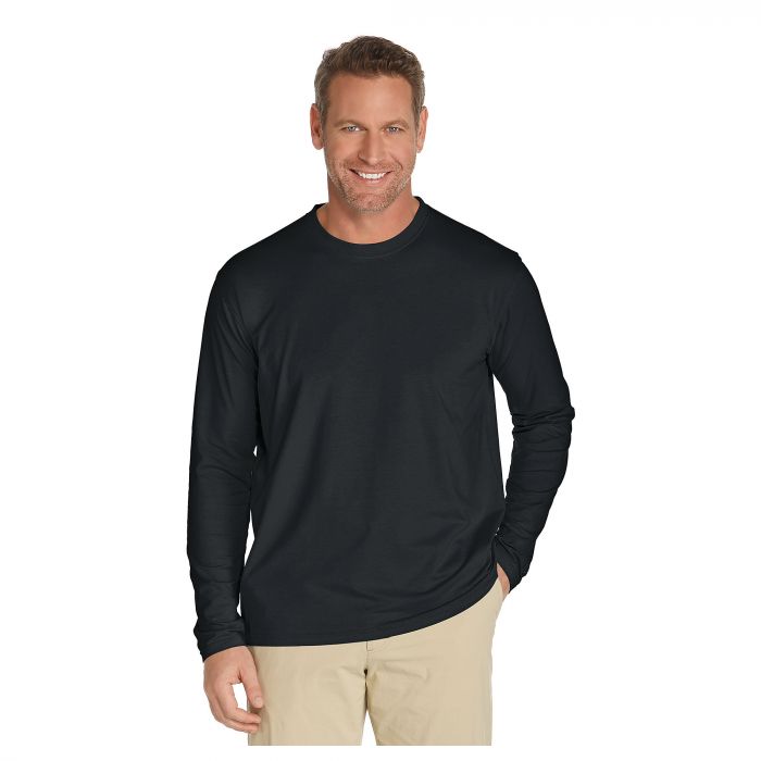 Coolibar - UV Shirt voor heren - Longsleeve - Morada - Zwart