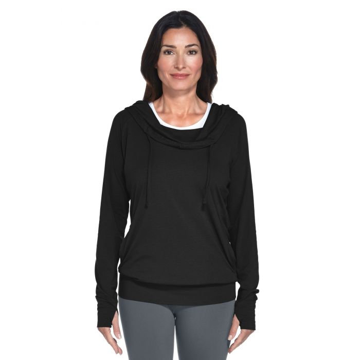 Coolibar - UV-hoodie dames - Zwart