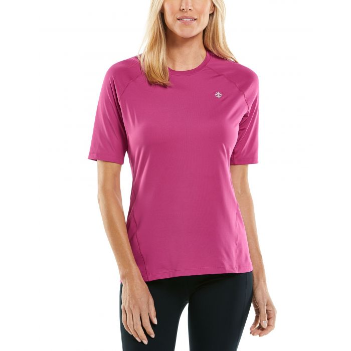 Coolibar - UV sportshirt voor dames - Devi Fitness - Rabarber
