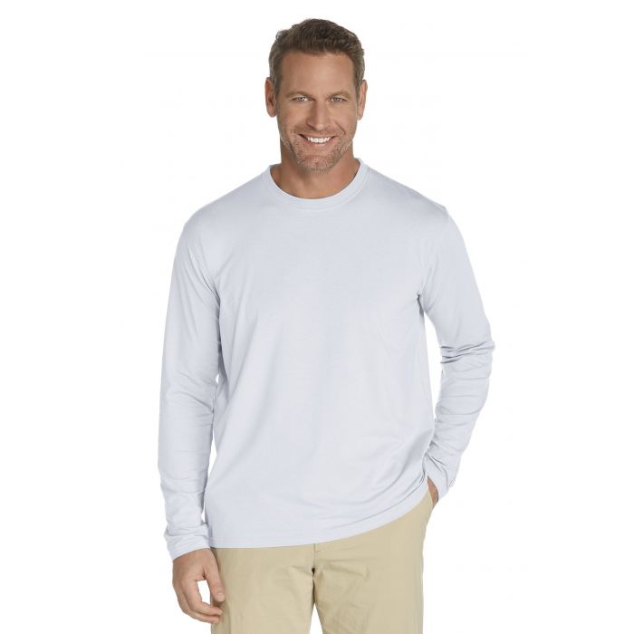 Coolibar - UV Shirt voor heren - Longsleeve - Morada - Wit