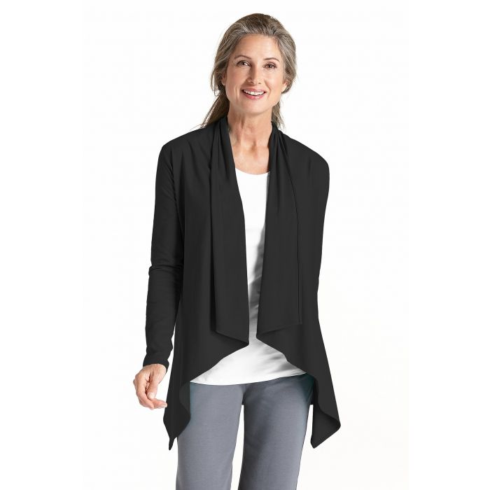 Coolibar - UV Sun Wrap Vest voor dames - Marietas - Zwart