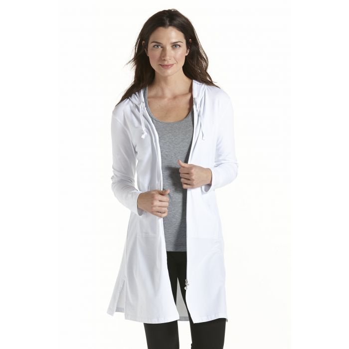 Coolibar - Lang UV-vest voor dames - Wit