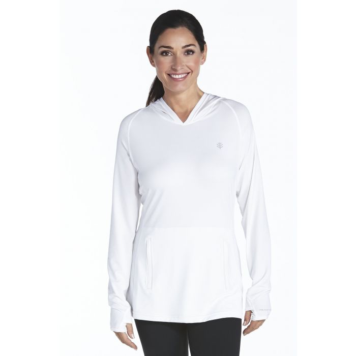 Coolibar - UV-hoodie dames - wit