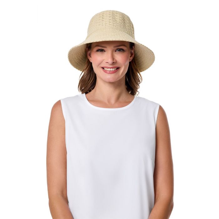 Coolibar - UV Marina zonnehoed voor dames - Natural