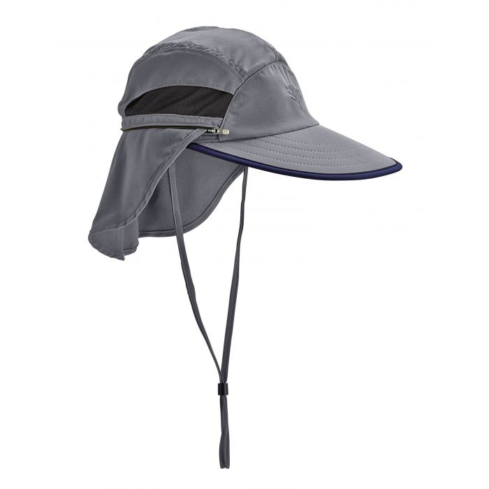 Coolibar - Universele UV Hengelsportpet voor heren - Calec - Carbon/Zwart