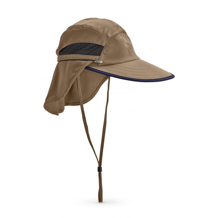 Coolibar - Universele UV Hengelsportpet voor heren - Calec - Khaki/Navy