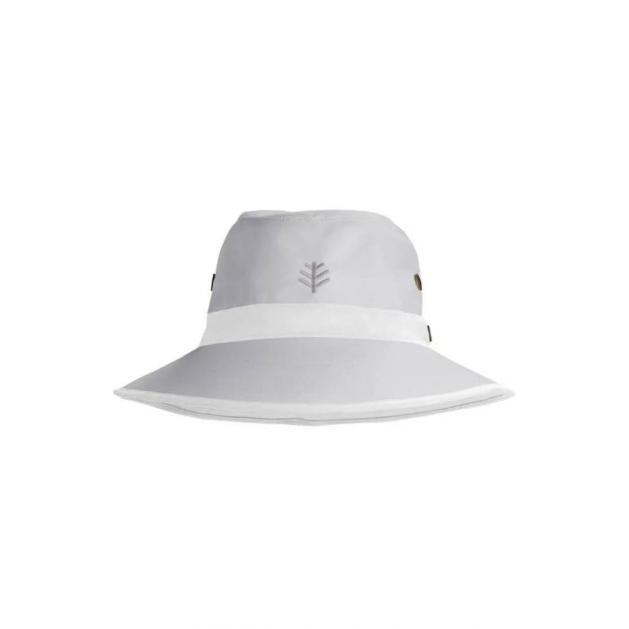 Coolibar - UV-golfhoed voor volwassenen - Matchplay - Zilver/Wit