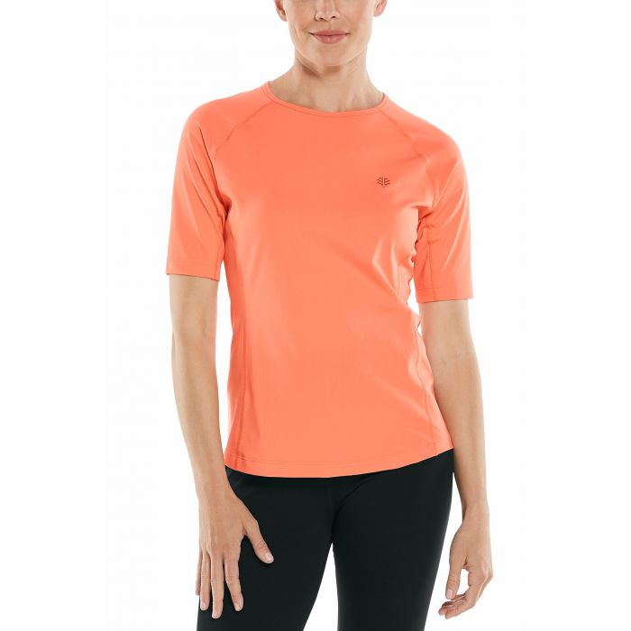Coolibar - UV Zwemshirt voor dames - Hightide - Zacht Koraal