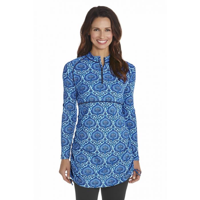 Coolibar - UV-zwemshirt dames - Blauw