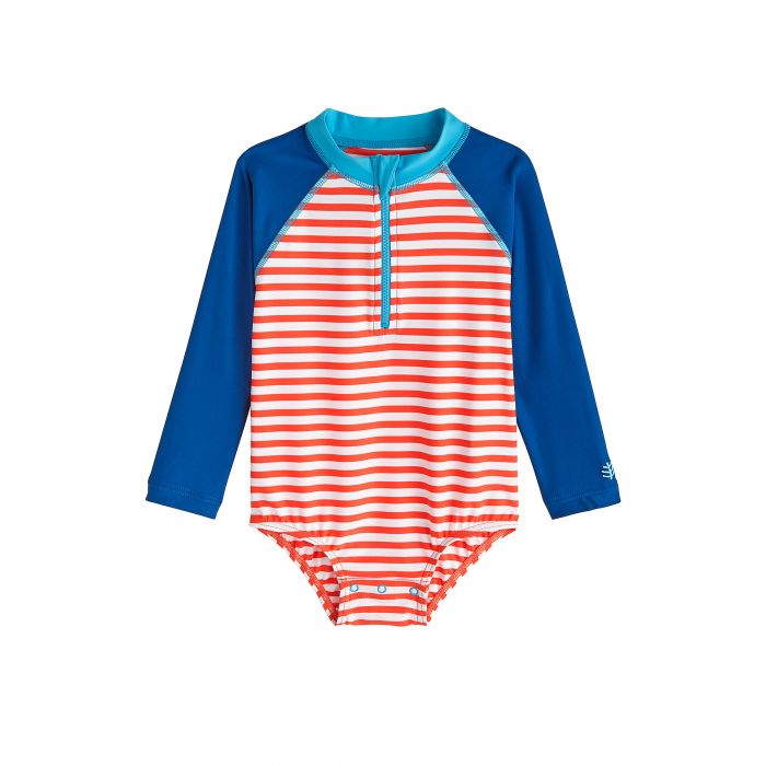 Coolibar - UV-badpakje voor baby's met lange mouwen - Tango Stripe