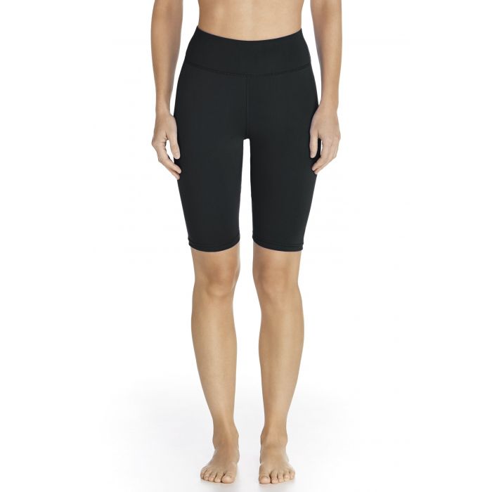 Coolibar - UV zwem / sport legging kort dames - zwart